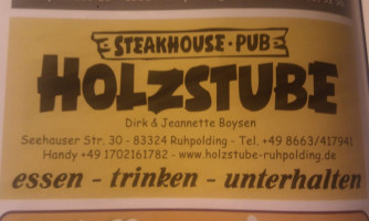 HOLZSTUBE Steakhouse Pub